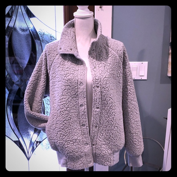 zella cozy bomber jacket